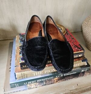 $328 Patricia Green Jillian Calf Hair Riding Moccasin Loafers 7